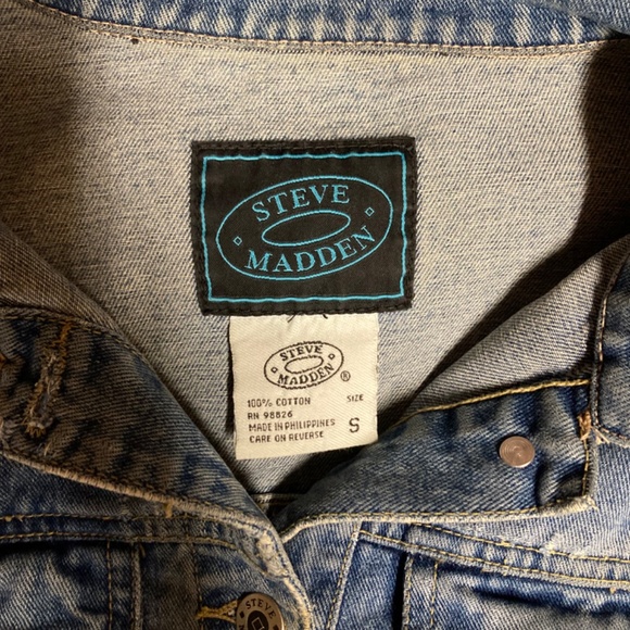 Steve Madden Distressed Denim Jacket - Picture 2 of 8